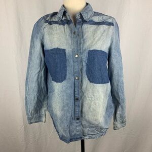 Stylemint distressed jean shirt